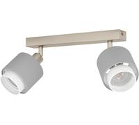 Eglo Bellizzi Ceiling Light Fitting, 2 Spots Ceiling lamp, Textile Spotlight ba