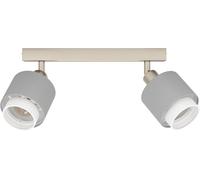 Eglo Bellizzi Ceiling Light Fitting, 2 Spots Ceiling lamp, Textile Spotlight ba