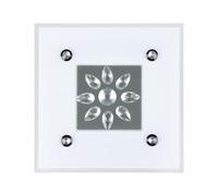 EGLO Benalua 1 LED Ceiling Light 1 Bulb Dimmable Living Room Lamp Classic Metal in White, Glass and Crystal in Clear, LED Dining Room Lamp Warm White, L x W 37 cm