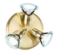 Eglo Bingo Brass And Black 3 Bulb Ceiling Spotlight E14 Brushed Brass Modern Indoor Light
