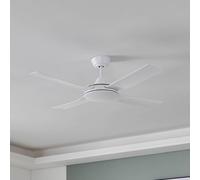 EGLO Bondi 1 ceiling fan, matt white, remote control