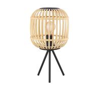 Bordesley Natural Wood And Metal Tripod Table Lamp EGLO Light Brown One Size