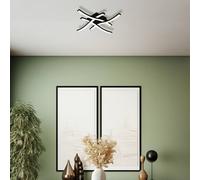 Eglo Cabezas-E Black Steel & Plastic 4 Flame Wall/ceiling Light, 4000K Black