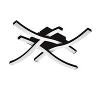 Eglo Basic Cabezas-e Black Steel & Plastic 4 Flame Wall/Ceiling Light, 4000K, Black