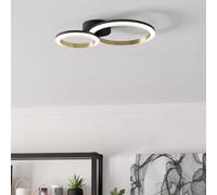 Eglo Calliera Black & Brass Steel Led Circle Modern Ceiling Light