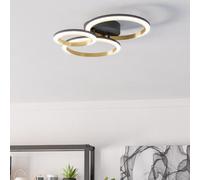 Eglo Calliera Black & Brass Steel Led Circle Modern Ceiling Light