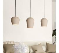 EGLO Cambaito pendant light, three-bulb, sand-coloured