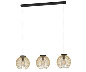 EGLO Caminia LED Pendant Light, Hanging Lamp for Dining Table, Bedroom and Dining Room, Metal Beige and Gold, GU10 Bulb, Warm White