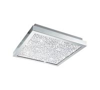 Eglo Cardito LED Crystal Ceiling Light, 1 Bulb Ceiling Light, Material: Steel, Colour: Chrome, Glass: Clear Crystals, L: 32 x 32 cm