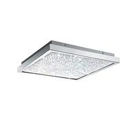 Eglo Cardito LED Crystal Ceiling Light, 1 Bulb Ceiling Light, Material: Steel, Colour: Chrome, Glass: Clear Crystals, Length: 44 x 44 cm