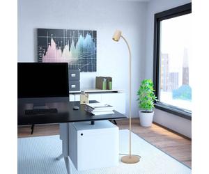 Eglo Carlo Modern Steel Flexible Floor Lamp, Sandy In Beige Beige