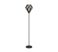 EGLO Carlton floor lamp made of steel, black/copper