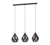 Eglo Carlton 1 Pendant Light, 3-Flame Vintage Ceiling lamp