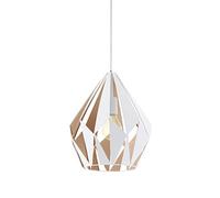 EGLO Carlton pendant light, white and gold, Ø 31 cm