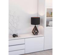 Eglo Geometric Black And Copper Vintage Table Lamp, Multi