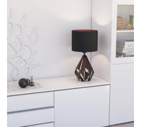 Eglo 43077, Carlton 5, Retro Table Lamp, Steel, E27, 60W, Black & Copper