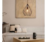 EGLO Carlton hanging light, cage, black, Ø 31 cm
