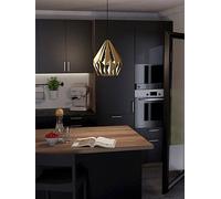EGLO Carlton pendant light, one-bulb, gold, Ø 31 cm