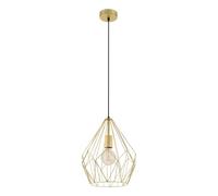 Eglo Carlton Vintage Pendant Light, Retro Gold Steel Hanging lamp