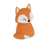 Eglo LED Night Light Kids Castellino, Cute Battery nightlight Fox, Room Decoration Girls and Boys Bedroom, Silicone Bedside lamp for Children, Touch-Operated, Orange, Warm White, RGB