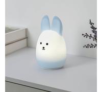 Eglo LED Night Light Kids Castellino, Cute Battery nightlight Rabbit | room decoration boys bedroom, silicone bedside lamp for children, touch-operated, blue, warm white, RGB