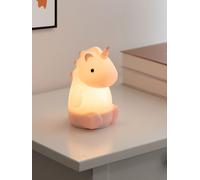 Eglo LED Night Light Kids Castellino, Cute Battery nightlight Unicorn | room decoration girls bedroom, silicone bedside lamp for children, touch-operated, pink, warm white, RGB