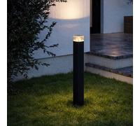Eglo Outdoor lamp Post Castelnuovo, Garden Light Mains Powered, Path Lighting in Black Aluminium, IP65, GU10 Socket, 50 cm