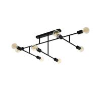 EGLO Ceiling Lamp Belsiana, 8-Light Vintage Industrial Metal Spotlight