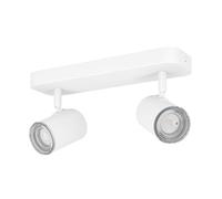 Eglo Ceiling lamp Consuma 1, 2-Flame spot Beam, Bathroom Spotlight | white metal lamp, GU10 fitting, IP44