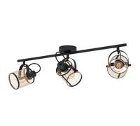 Eglo Ceiling lamp Dellow, 3-Flame Spotlight bar, Industrial Grid lamp