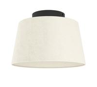 Eglo Febres Natural Fabric & Black Steel Contemporary Ceiling Light