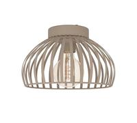 Eglo Ceiling Lamp Mogano 3, Flush Mount Light Fixture for Living Room, Bedroom Lighting, Metal Beige, E27 Socket, Ø 28 cm