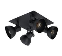 Eglo 4 Set Ceiling Light Black Wood Barnstaple 1 (21)