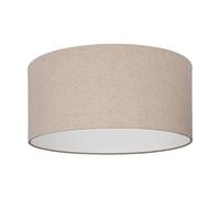 EGLO Feniglia Natural Linen Drum-Shaped Ceiling Light - Black