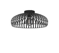 Eglo Mogano 3 Wireframe Black Flush Ceiling Light 43 Cm