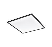 EGLO Ceiling light fixture Salobrena 1, flush-mount LED panel, square kitchen, hallway and office lamp, white plastic, neutral white lighting, 24x24