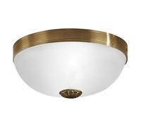 Eglo Ceiling Light Imperial, 2-Light Vintage Ceiling Lamp, Rustic Living Room Light Made of Patinated Metal Casting and Frosted White Glass, Kitchen Light, Hallway Ceiling Lamp with E27 Socket