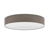 Eglo Ceiling Light Pasteri, 5-Arm Modern Ceiling Lamp, Living Room Light Made of Textile and Plastic in White and Taupe, Hall Ceiling Lamp with E27 Socket, Ø 76 cm