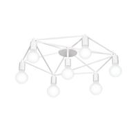 EGLO ceiling light Staiti, 7-light modern minimalist ceiling lamp | metal living room light, white bedroom lamp, hallway ceiling light with E27 socket, Ø 76 cm