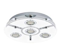 EGLO Ceiling Light, Steel, Silver