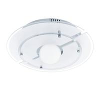 EGLO ceiling light Vallerano, Ceiling Lamp, Chrome Steel, Opal Glass
