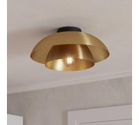 Eglo Cenciara Two-Tier Brass/gold Flush Ceiling Light