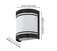 Netlighting Cerno Outdoor Flush Wall Light Black IP44
