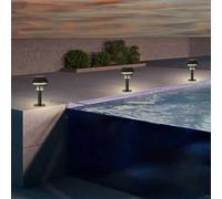 EGLO Chiappera pillar light with a double lampshade