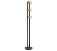 Eglo Chieveley 3 Wood Light Floor Lamp - Black