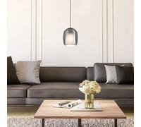 Eglo Ciampino Black Steel & Glass Modern Pendant