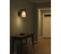 Eglo Ciampino Black Steel & Glass Modern Wall Light