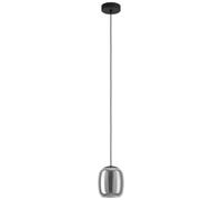 Eglo Ciampino Steel & Glass Modern Pendant Light - Black