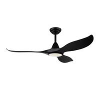 Eglo Cirali 52 Black Metal 5 Speed Lit Ceiling Fan, Included Led (D) 132Cm