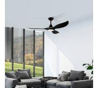 Eglo Black Modern Ceiling Fan With Tuneable White Light